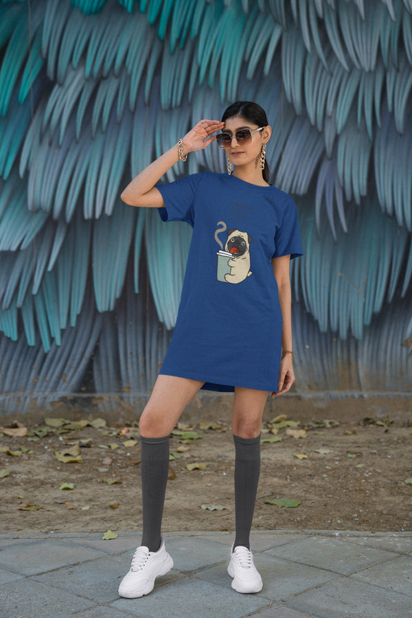 Women T-Shirt Dress | Coffee Lover